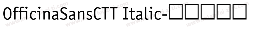 OfficinaSansCTT Italic字体转换